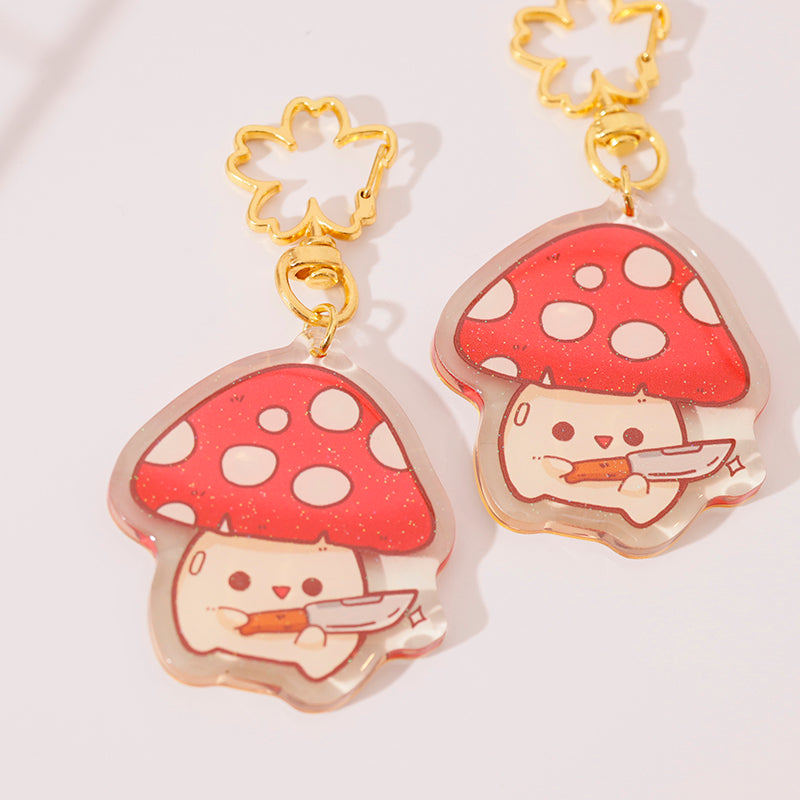 Custom Glitter Epoxy Holographic Keychains