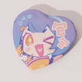 Custom Heart Shaped Button Pins